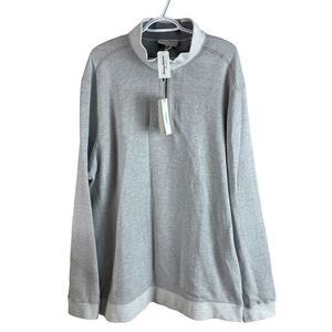 NEW Tommy Bahama Flip‎ Coast Half Zip Reversible Sweater 1XB Continental Heather